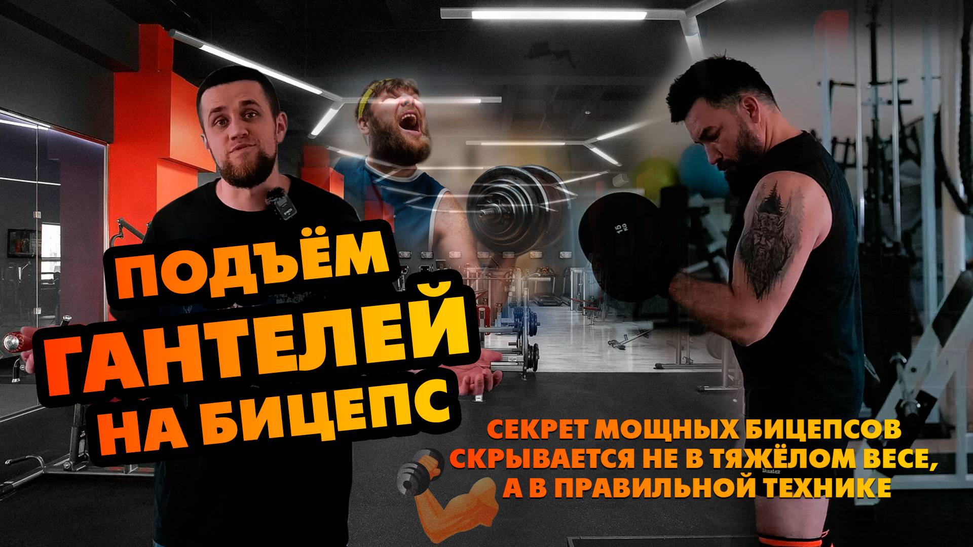 Подъём гантелей на бицепс