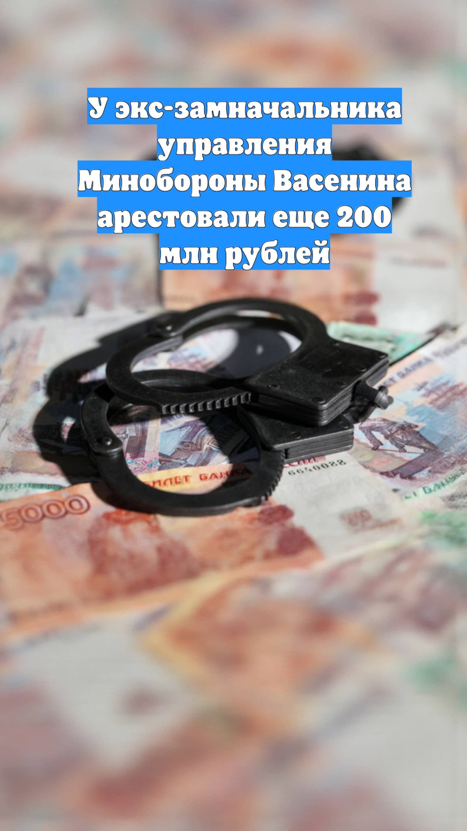 У экс-замначальника управления Минобороны Васенина арестовали еще 200 млн рублей