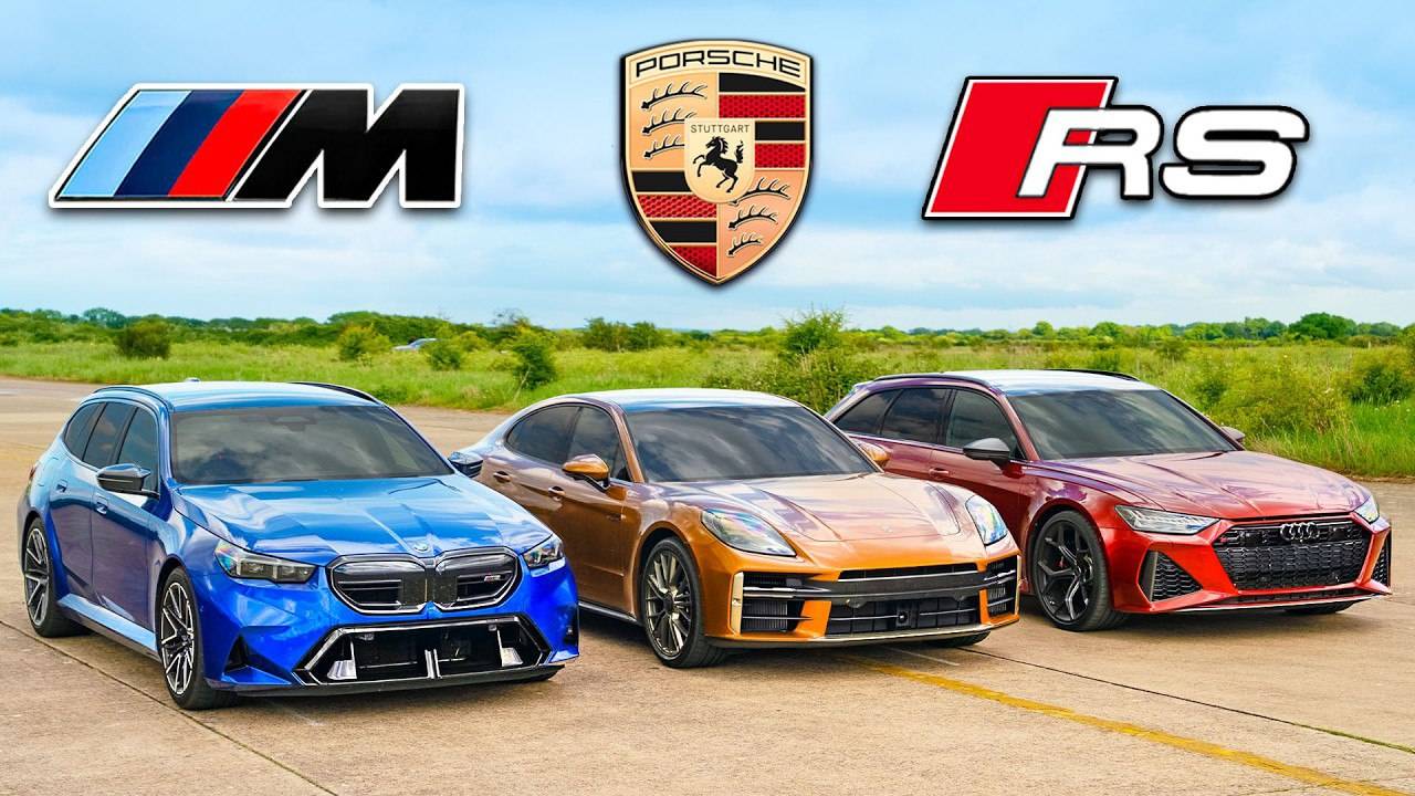 Кто победит в заезде： BMW M5 Touring или Panamera Turbo или же RS6 Perf？