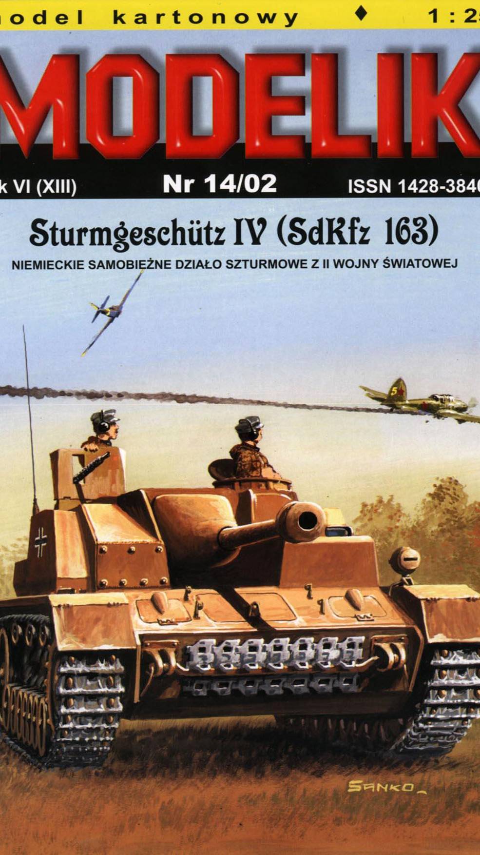 Обзор журнала Modelik с моделью танка Stug 4.