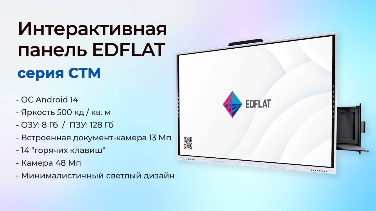 Интерактивная панель EDFLAT серии CTM - обзор главных особенностей модели