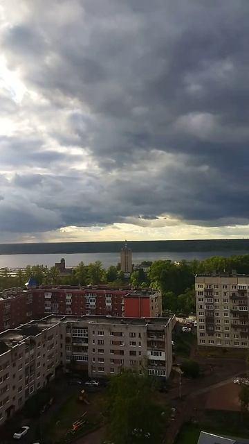 Вид на Шлиссельбург (ЛО) с 15 этажа
