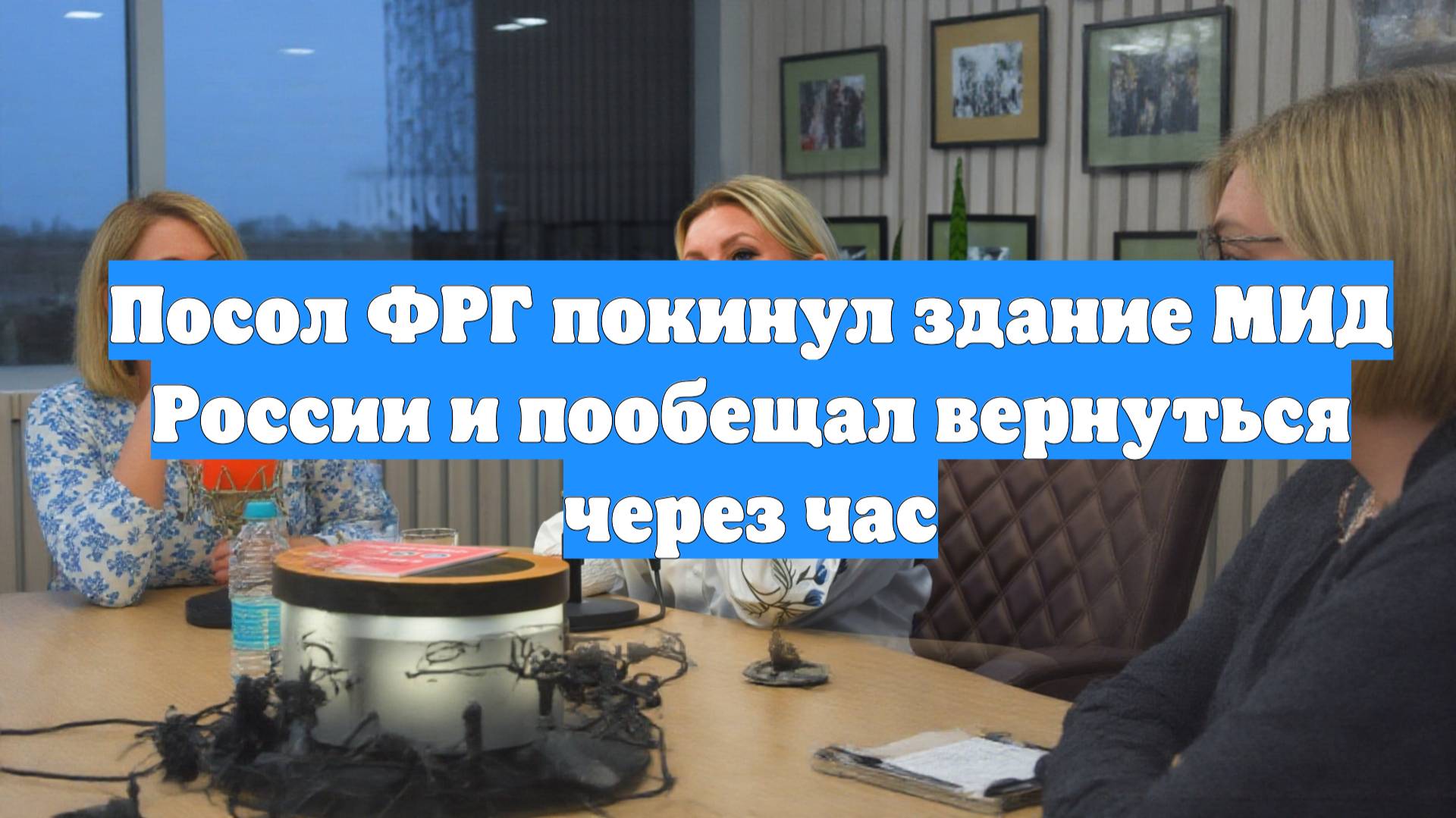 Посол ФРГ покинул здание МИД России и пообещал вернуться через час