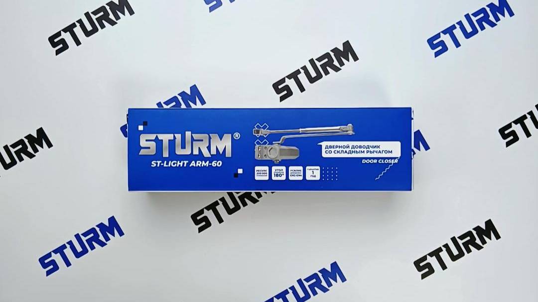 Распаковка дверного доводчика ST-Light Arm-60 (Черный)