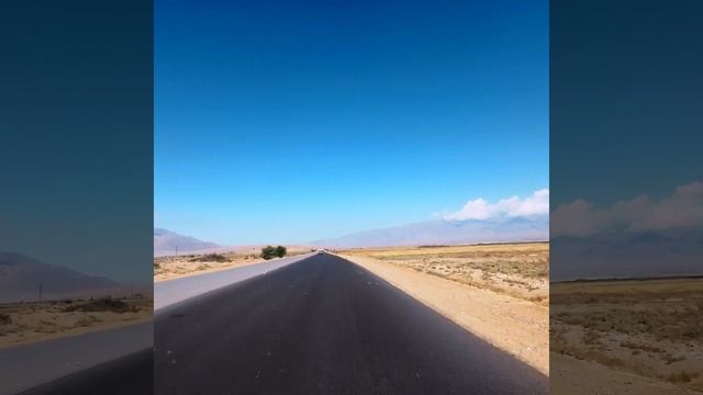 New road before Balykchi, Kyrgyzstan #travel #nature #mountains #driving #roadtrip