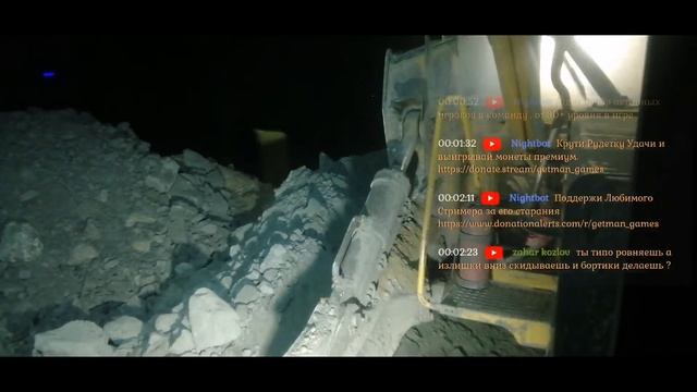Катаемся на бульдозере Komatsu D375