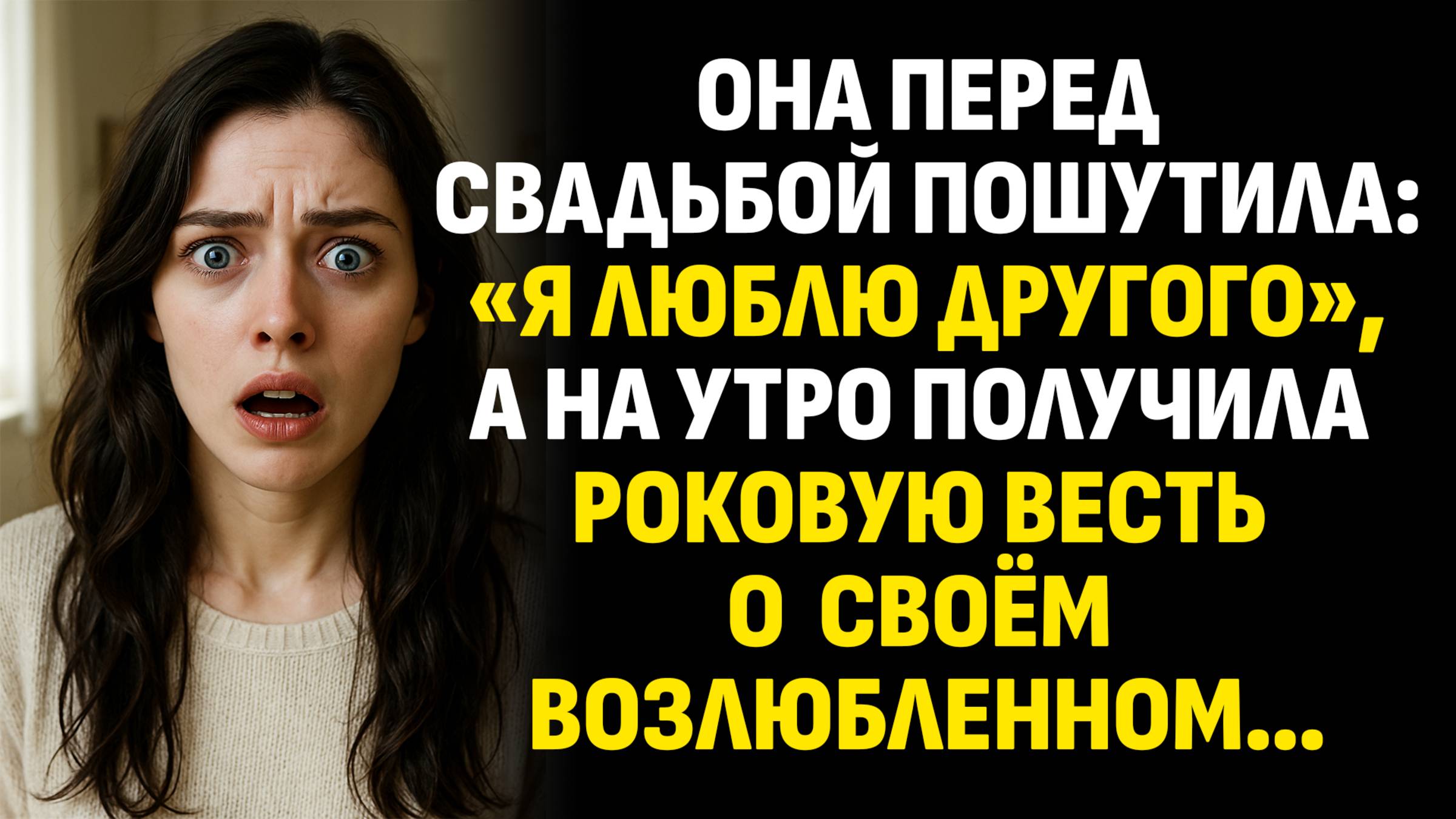 Жизненные истории. Она перед свадьбой пошутила: «Я люблю другого», а на утро... Слушать аудиорассказ