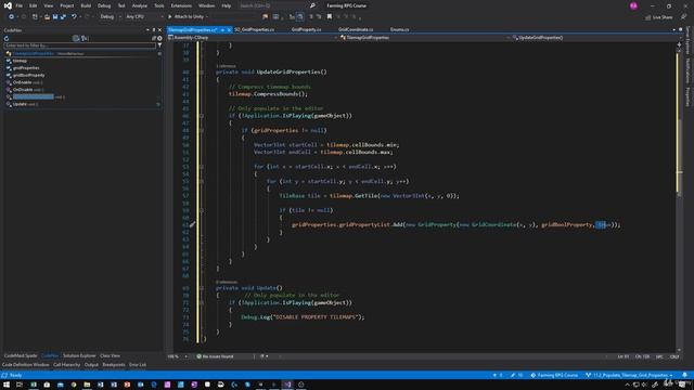44 - Populate Tilemap Grid Properties - Unity 2D Game Developer Course Farming Rpg