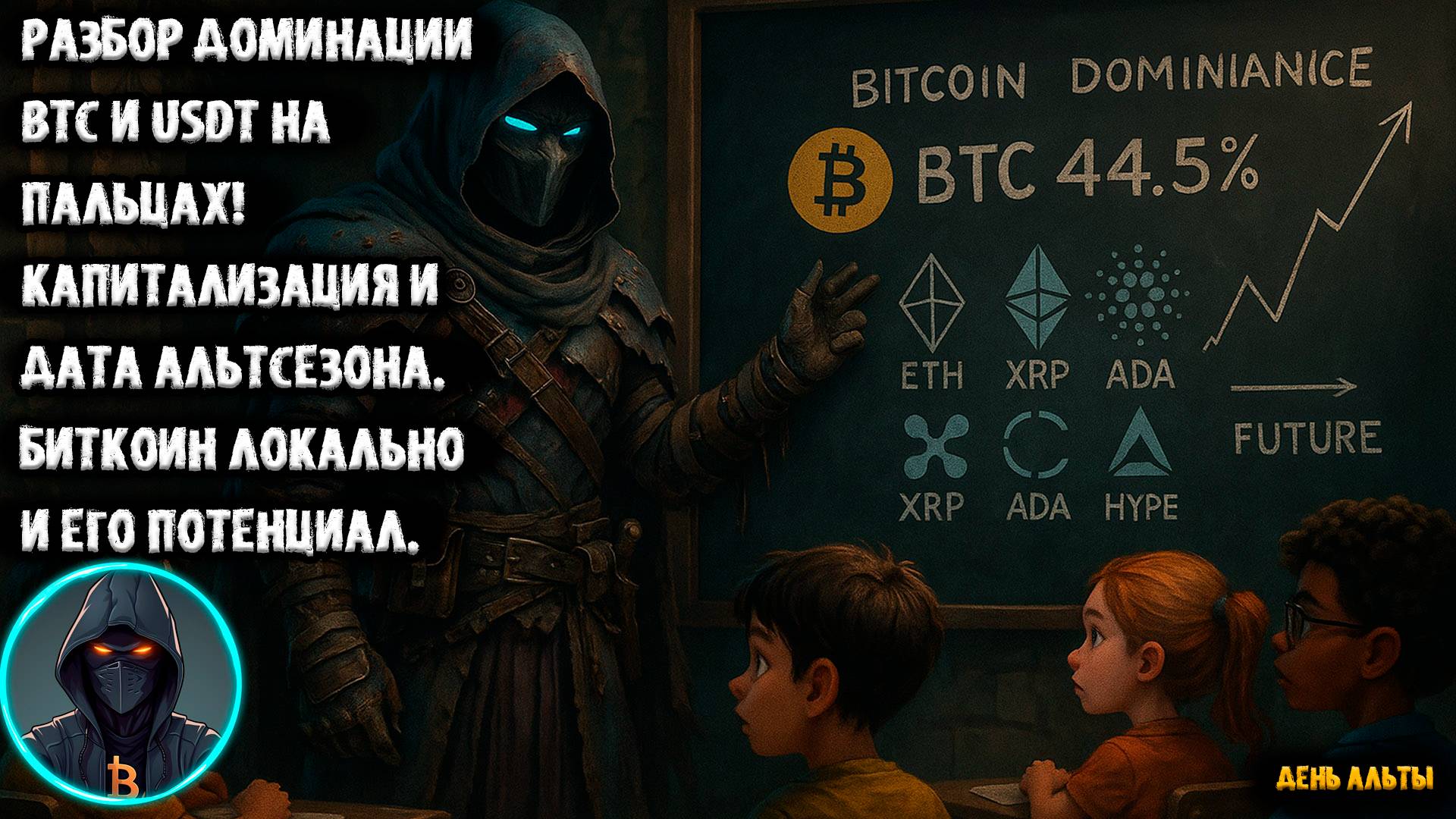 Разбор доминации BTC и USDT на пальцах. Капитализация и дата АЛЬТСЕЗОНА. BTC локально и потенциал