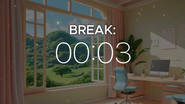 ⏱️ 20/5 Pomodoro Timer + Alarm | 1.5 Hours | No Music