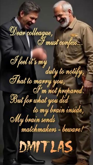 DEAR COLLEAGUE, I MUST CONFESS...