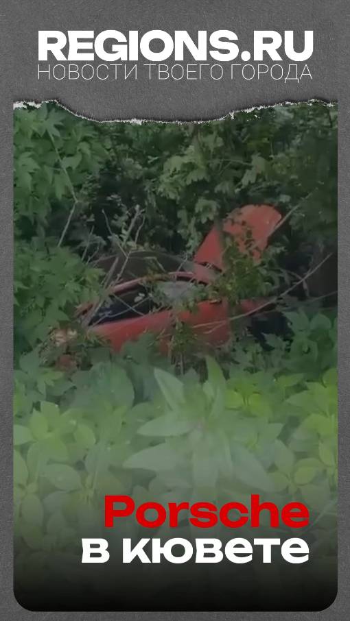 Porsche в кювете