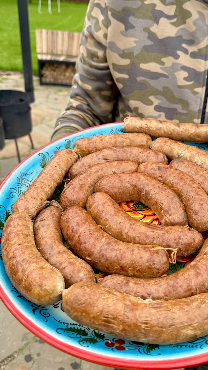 Домашние колбаски горячего копчения