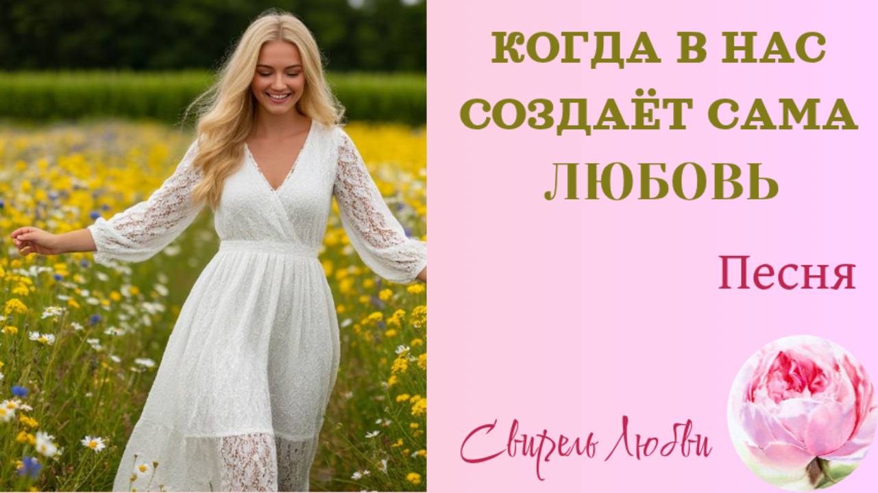 Песня "Когда в нас создаёт сама Любовь" автор Светлана Виноградова