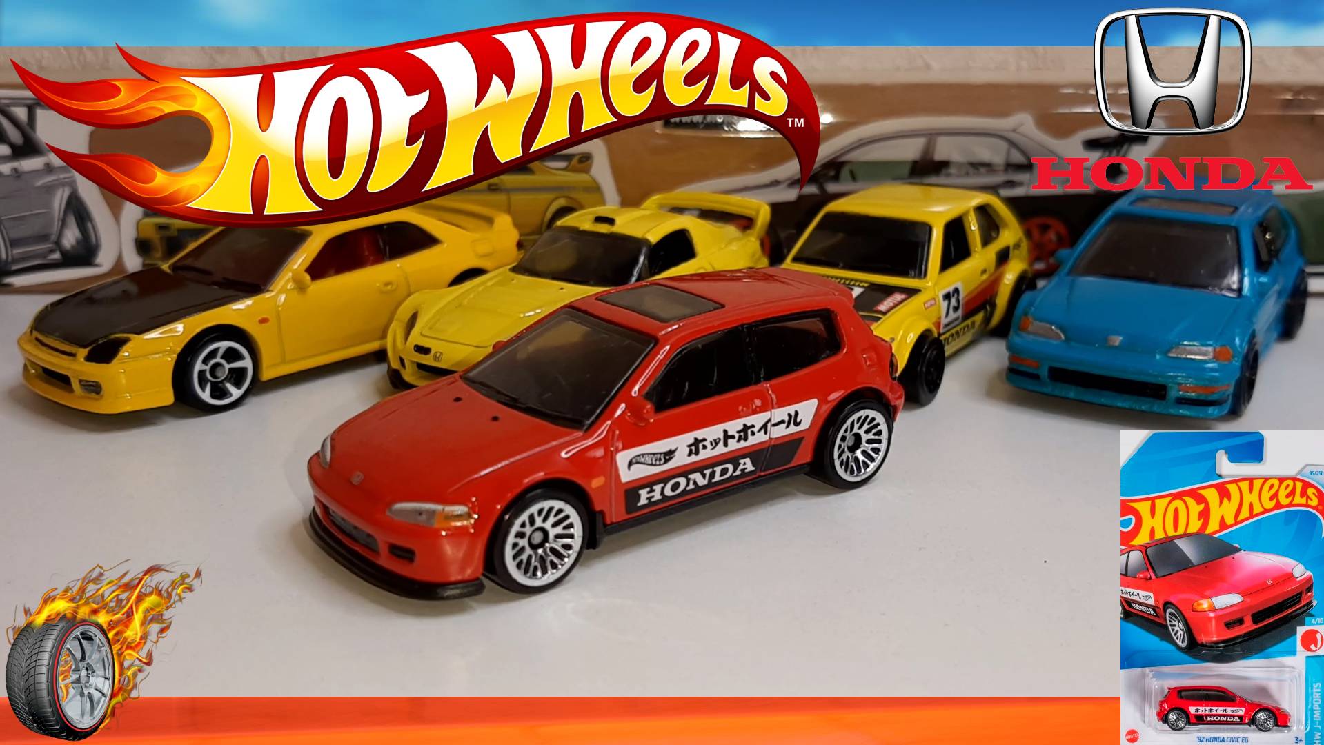Custom Hot Wheels 92 Honda Civic EG HW J-Imports 4/10