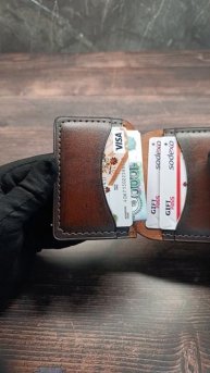 картхолдер "Шрам" из натуральной кожи