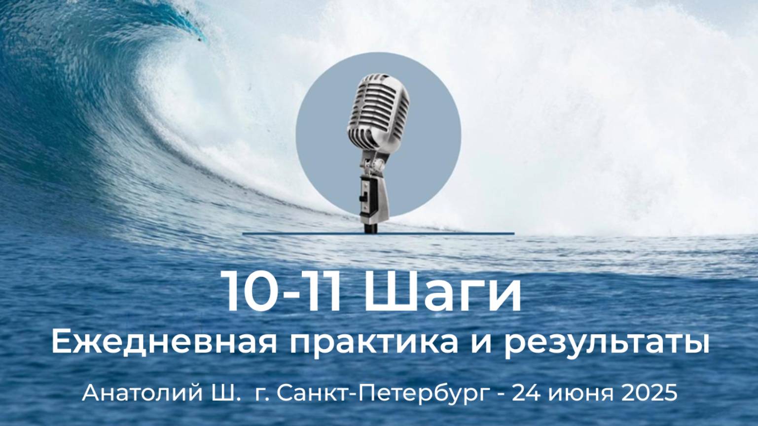 Спикерская АНЗ"10-11 Шаги Ежедневная практика и результаты" Анатолий Ш.г. Санкт-Петербург, 24.06.25