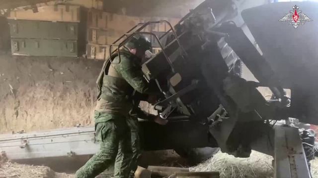 Боевая работа артиллеристов группировки войск «Днепр»