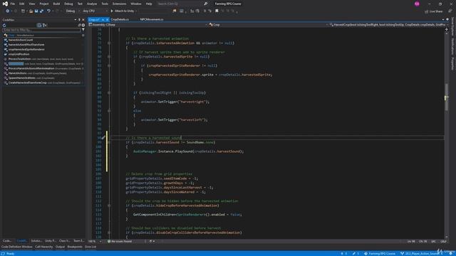 96 - Player Action Sounds - Unity 2D Game Developer Course Farming RPG