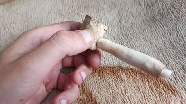Куриная трубка мини-самодельная с фильтром.