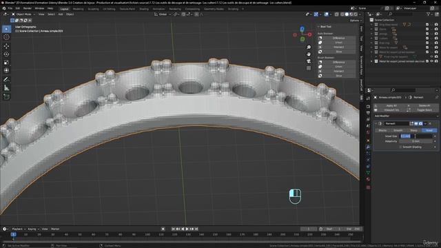 40. 5.2-Boolean operations, remesh and decimate