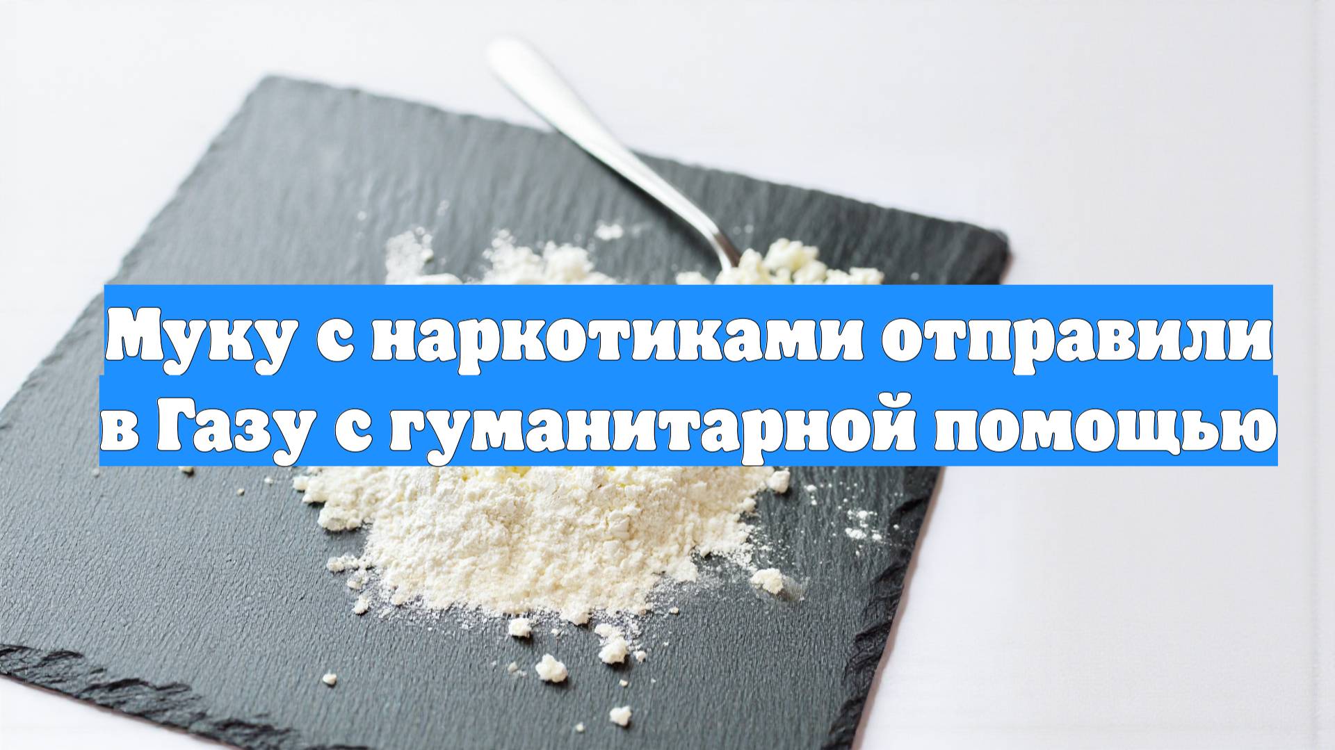 Муку с наркотиками отправили в Газу с гуманитарной помощью