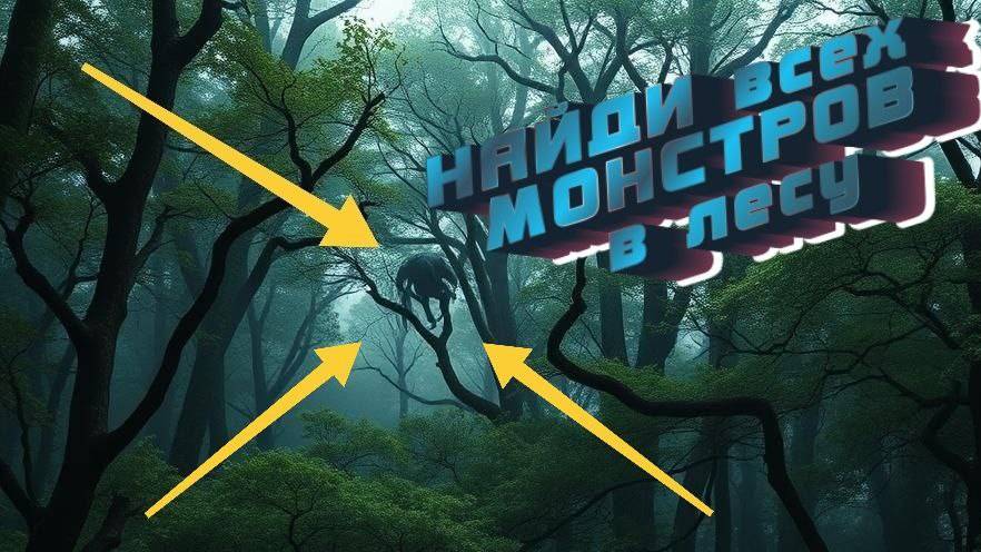 НАЙДИ всех лесных МОНСТРОВ #головоломка #тест #тестнавнимательность #найди