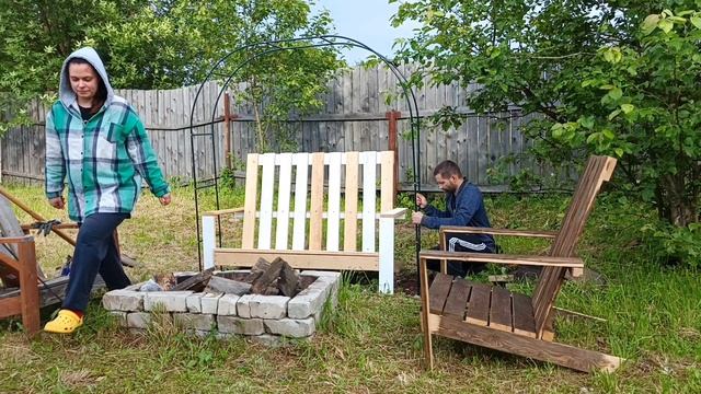 ДЕНЬ 2 устанавливаем арку и устроили пикник