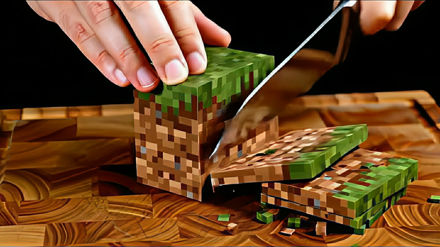 АСМР Нарезка блоков из Майнкрафт. ASMR Minecraft