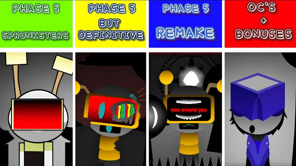 INCREDIBOX SPRUNKSTERS P5🔥 | OC vs DEF vs REMAKE🎭 | БИТВА ВЕРСИЙ⚡