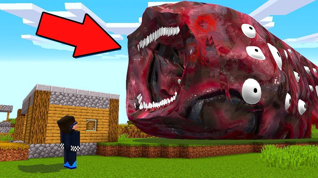 🐛ОГРОМНЫЙ ПОЕЗД ПОЖИРАТЕЛЬ НАПАЛ НА ДЕРЕВНЮ ЖИТЕЛЕЙ В МАЙНКРАФТ! ШЕДИ MINECRAFT
