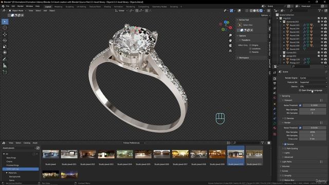 32. 3.4-Jewel library- Materials and lightings