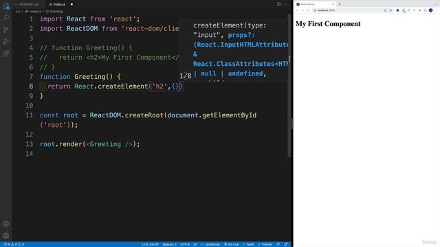 8. Create Element Function