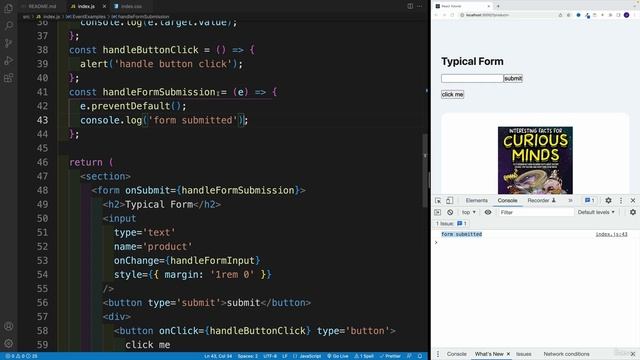 32. Form Submission - Button Example