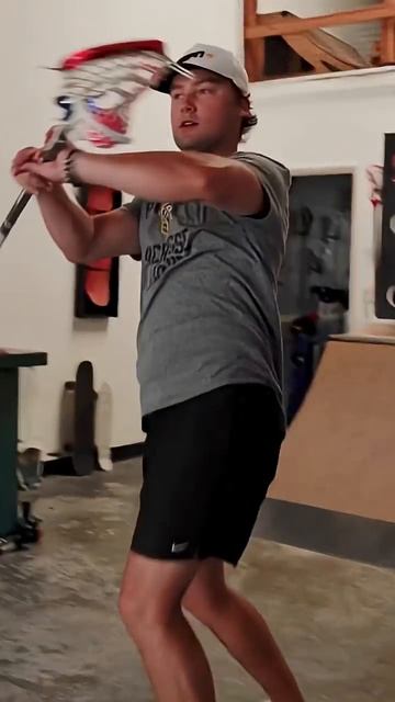 Lacrosse Trick Shot…ON A SKATEBOARD  #shorts