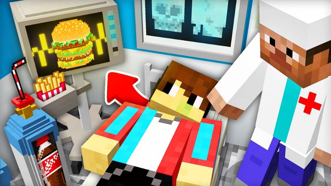 5 СПОСОБОВ КАК ПРОНЕСТИ ЕДУ В БОЛЬНИЦУ В МАЙНКРАФТ   Компот Minecraft