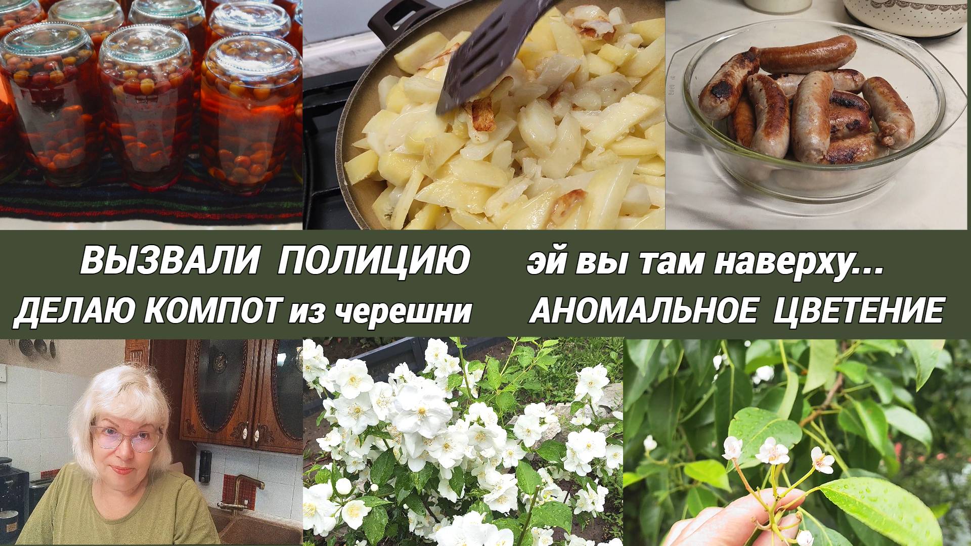ВЛОГ/Вызвали полицию🚓Делаю компот из черешни🍒 Аномальное цветение