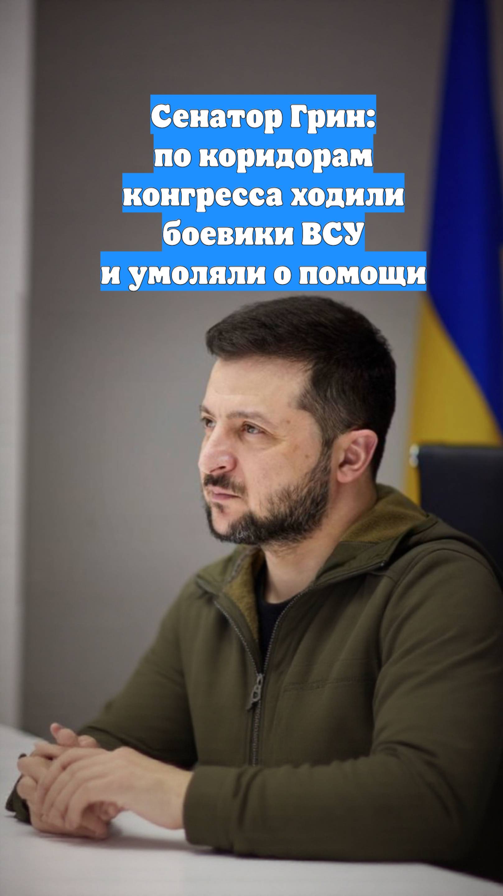 Сенатор Грин: по коридорам конгресса ходили боевики ВСУ и умоляли о помощи