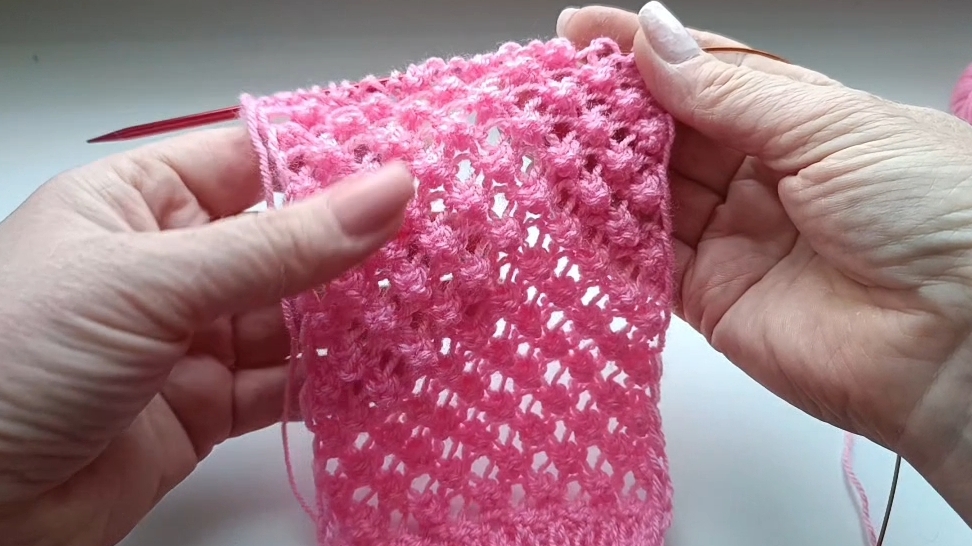 красивый ажурный узор спицами 🧶