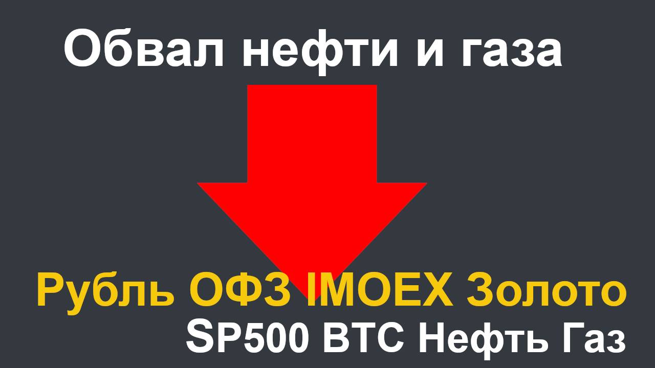 Рубль укрепляется, обвал нефти и газа, ОФЗ и IMOEX растут,  золото, BTC, SP500