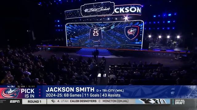 Meredith Gaudreau announces the Columbus Blue Jackets' pick!