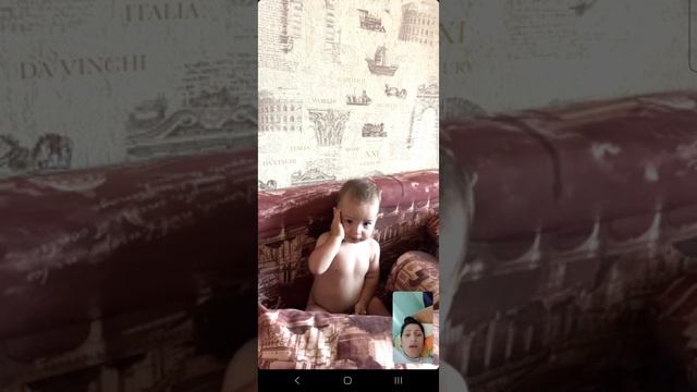На видео связи с бабушкой Олей