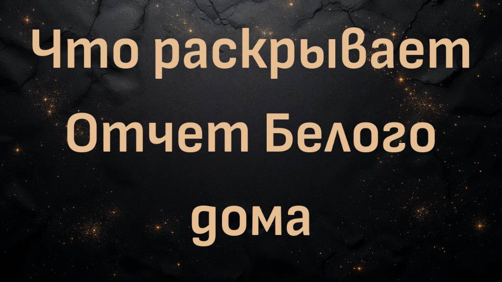 Что раскрывает Отчет Белого дома (с Вани Хари)