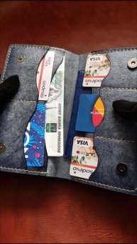 портмоне лонгер окрашенный вручную