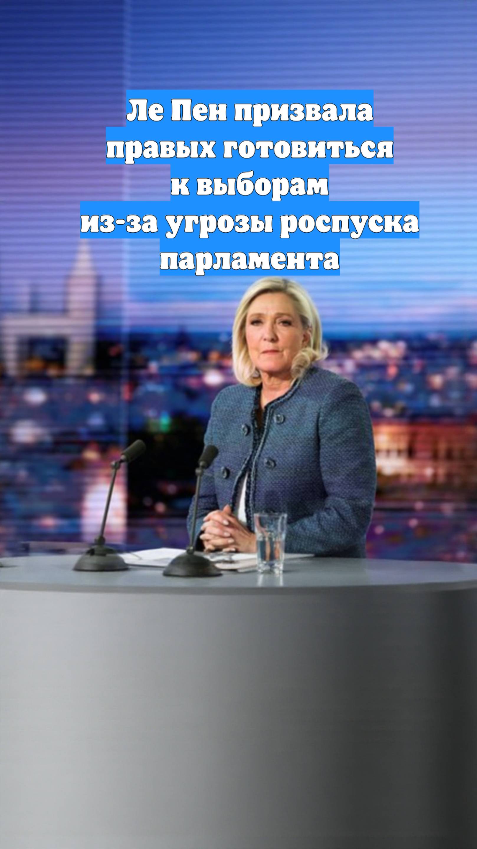 Ле Пен призвала правых готовиться к выборам из-за угрозы роспуска парламента