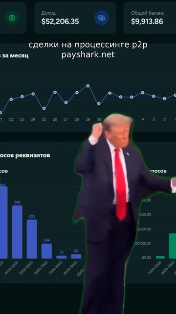 Дональд Трамп в Процессинге Банковских карт p2p Зарабатывает онлайн в интернете #процессинг #trump