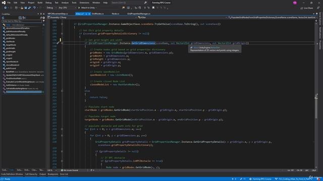 86 - Coding AStar Pathfinding - Unity 2D Game Developer Course Farming RPG