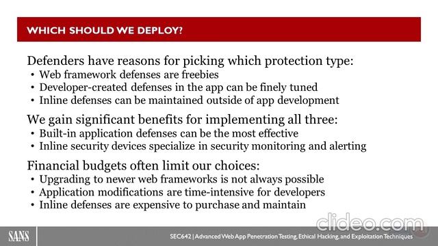 5.1 - Web Application Security Defenses
