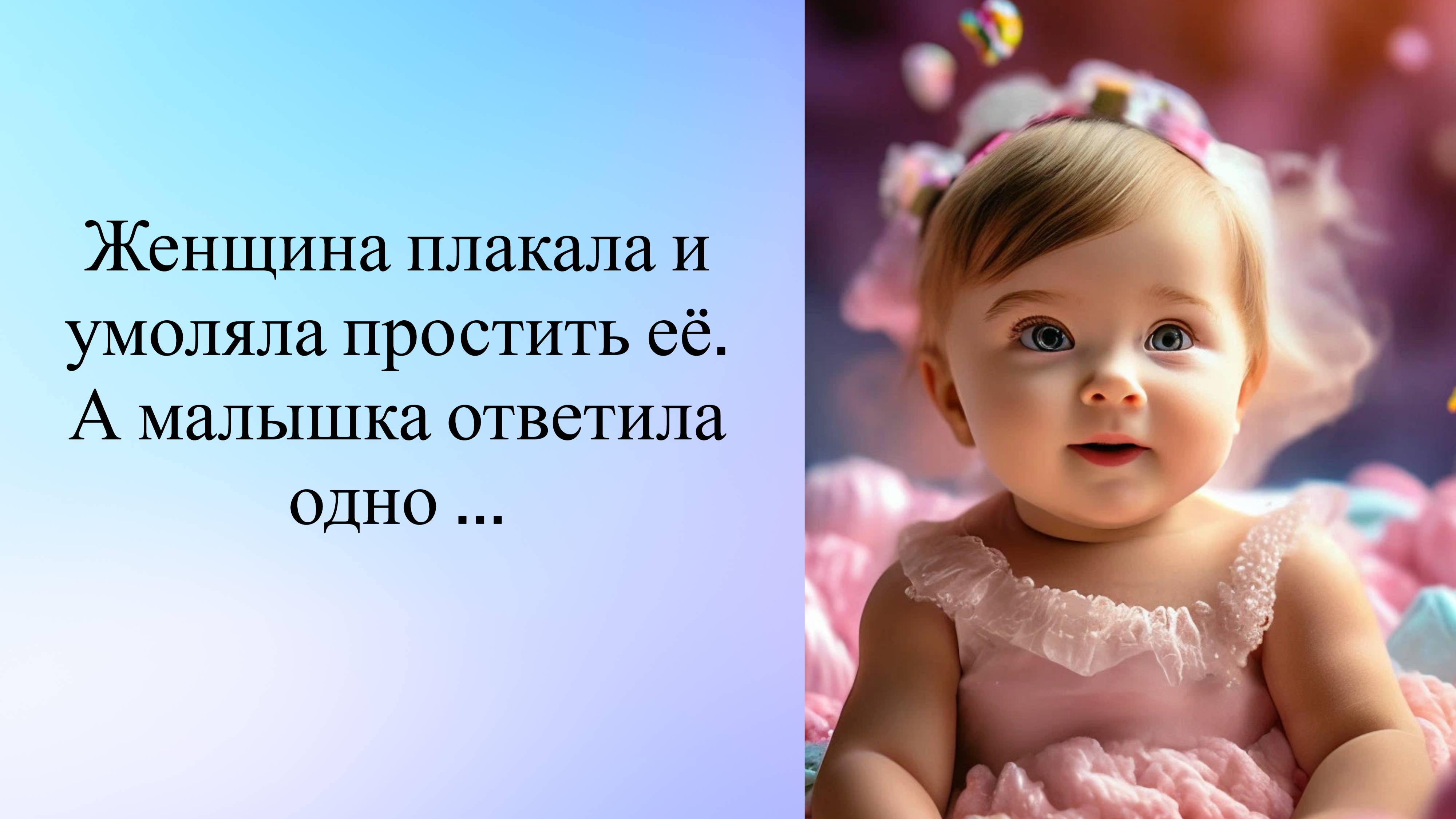 Этой ночью к ней пришла душа нерожденного ею ребенка. Женщина плакала и умоляла простить...