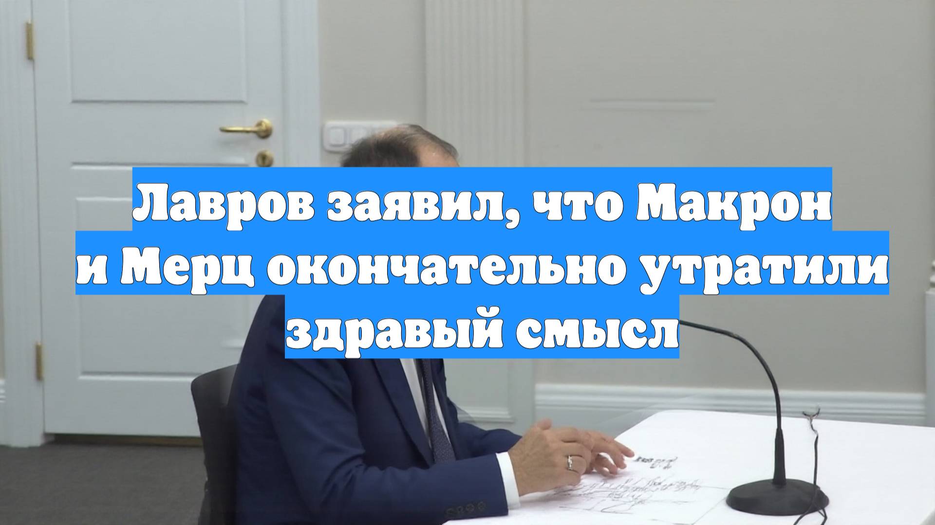 Лавров заявил, что Макрон и Мерц окончательно утратили здравый смысл